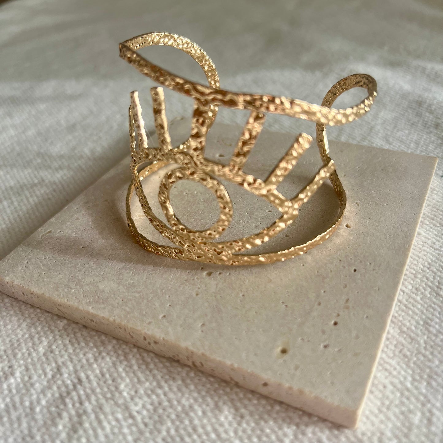 Hammered Eye Cuff