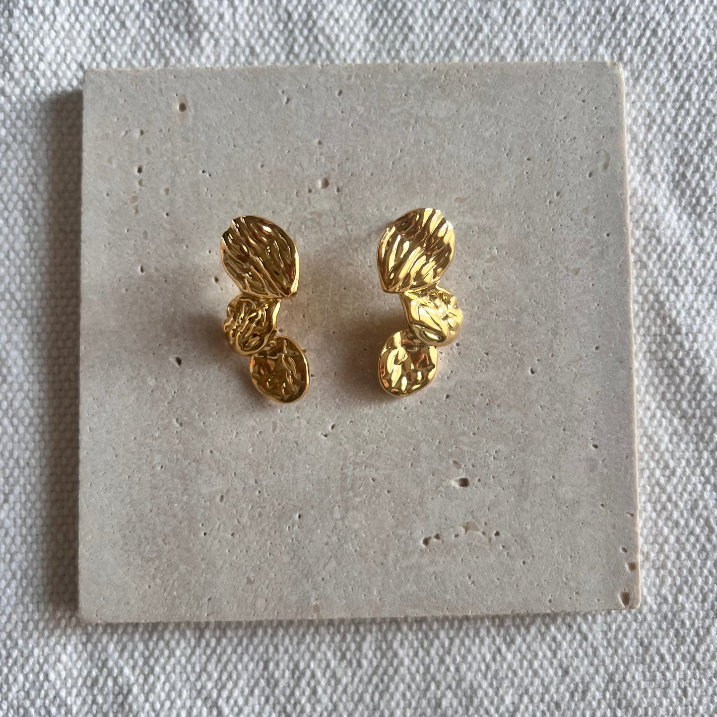 Hammered Triple Earring