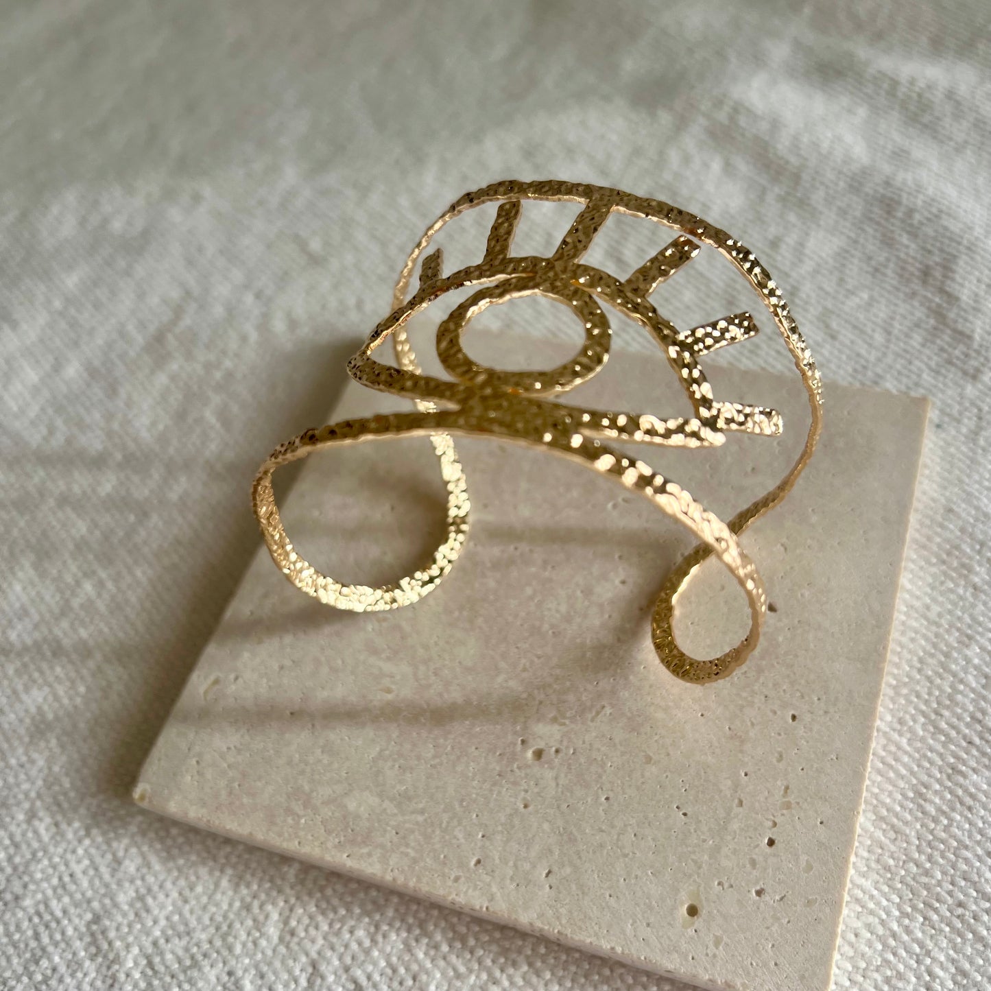 Hammered Eye Cuff