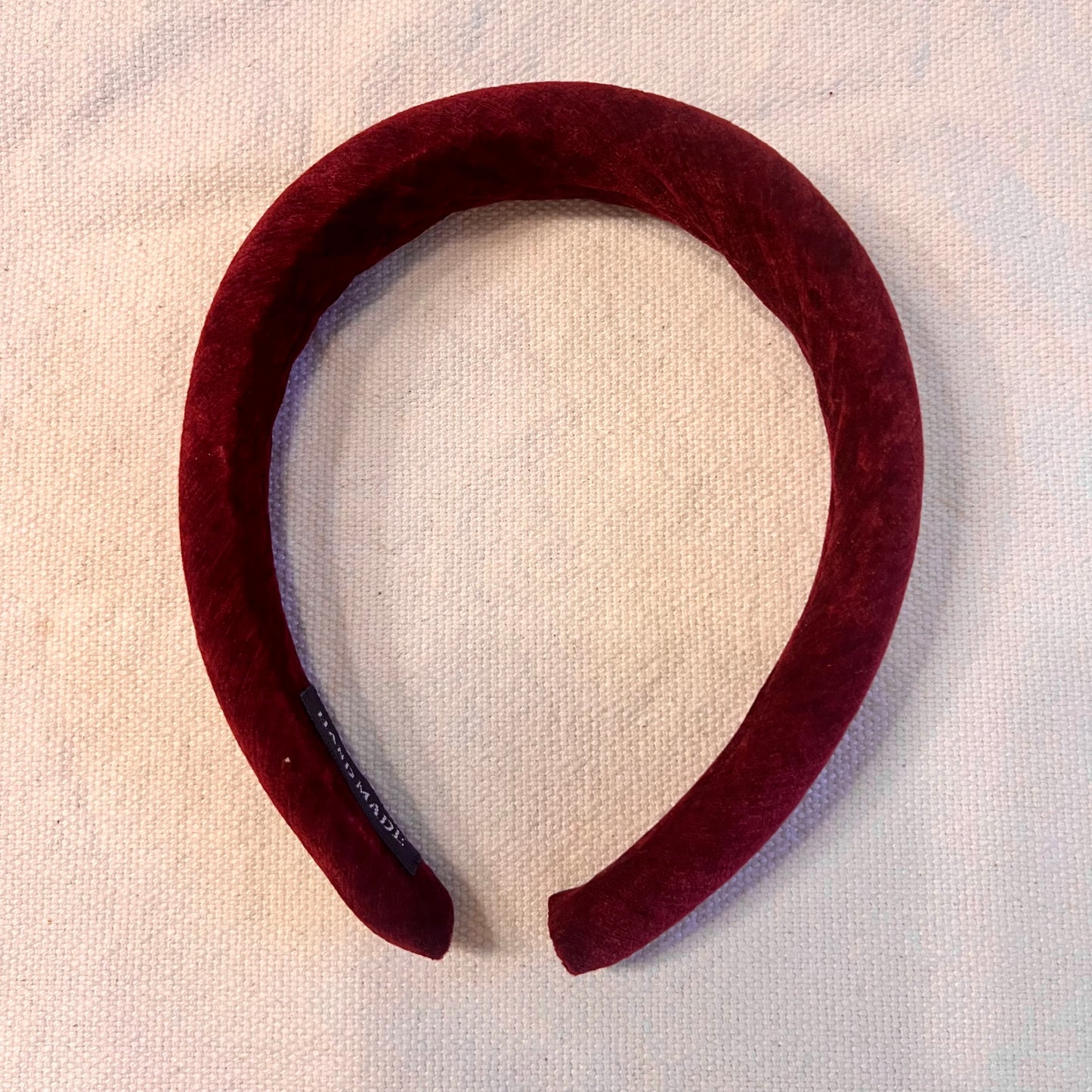 Velvet Padded Head Band - Red