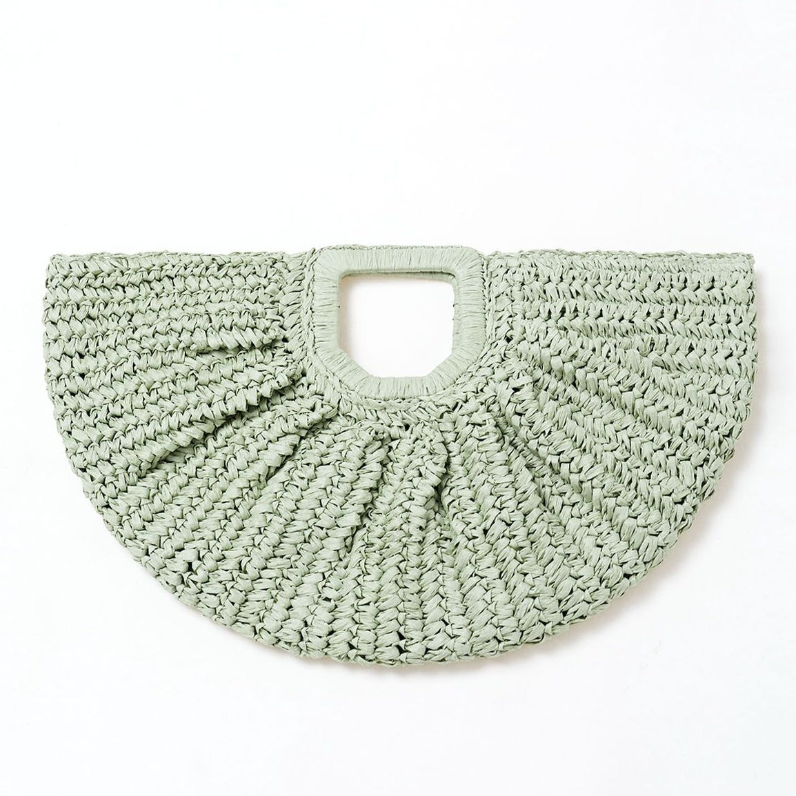 Sienna Green Straw Bag