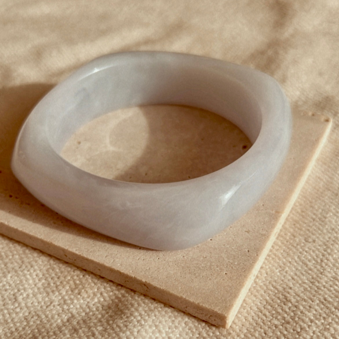 Acrylic Bangle - Snow