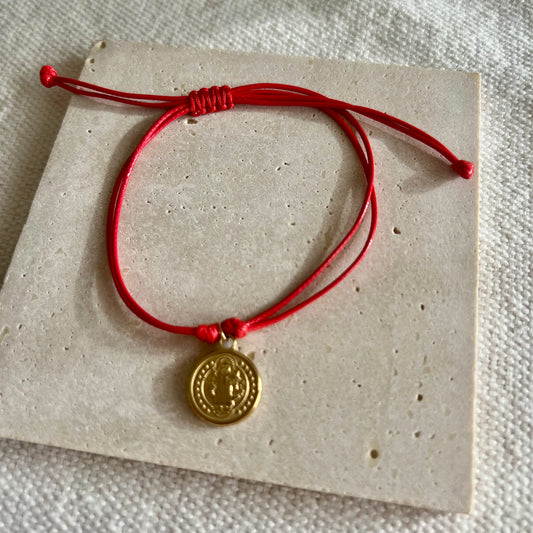 Coin Bracelet - Red