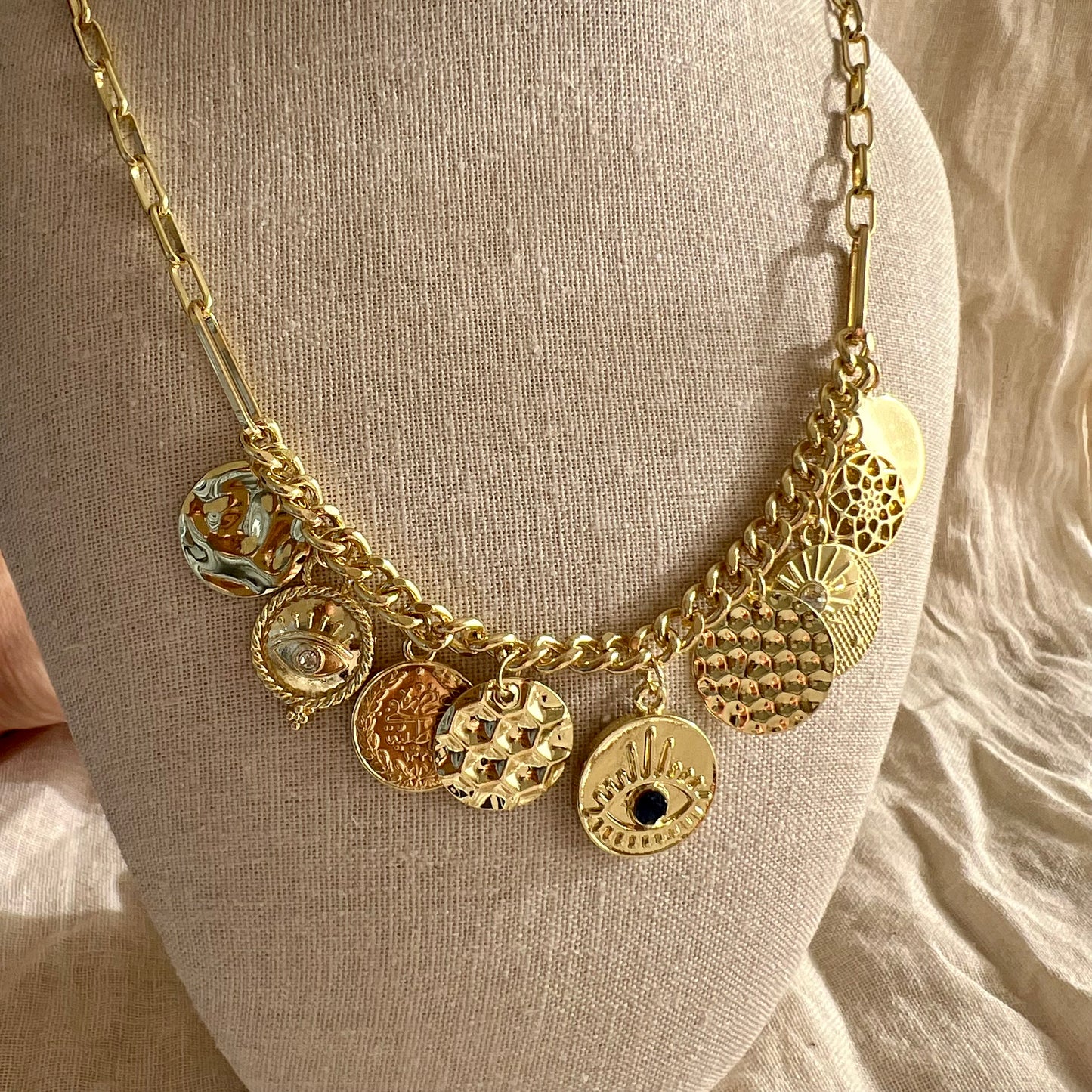 Evil Eye Multi Pendant Necklace