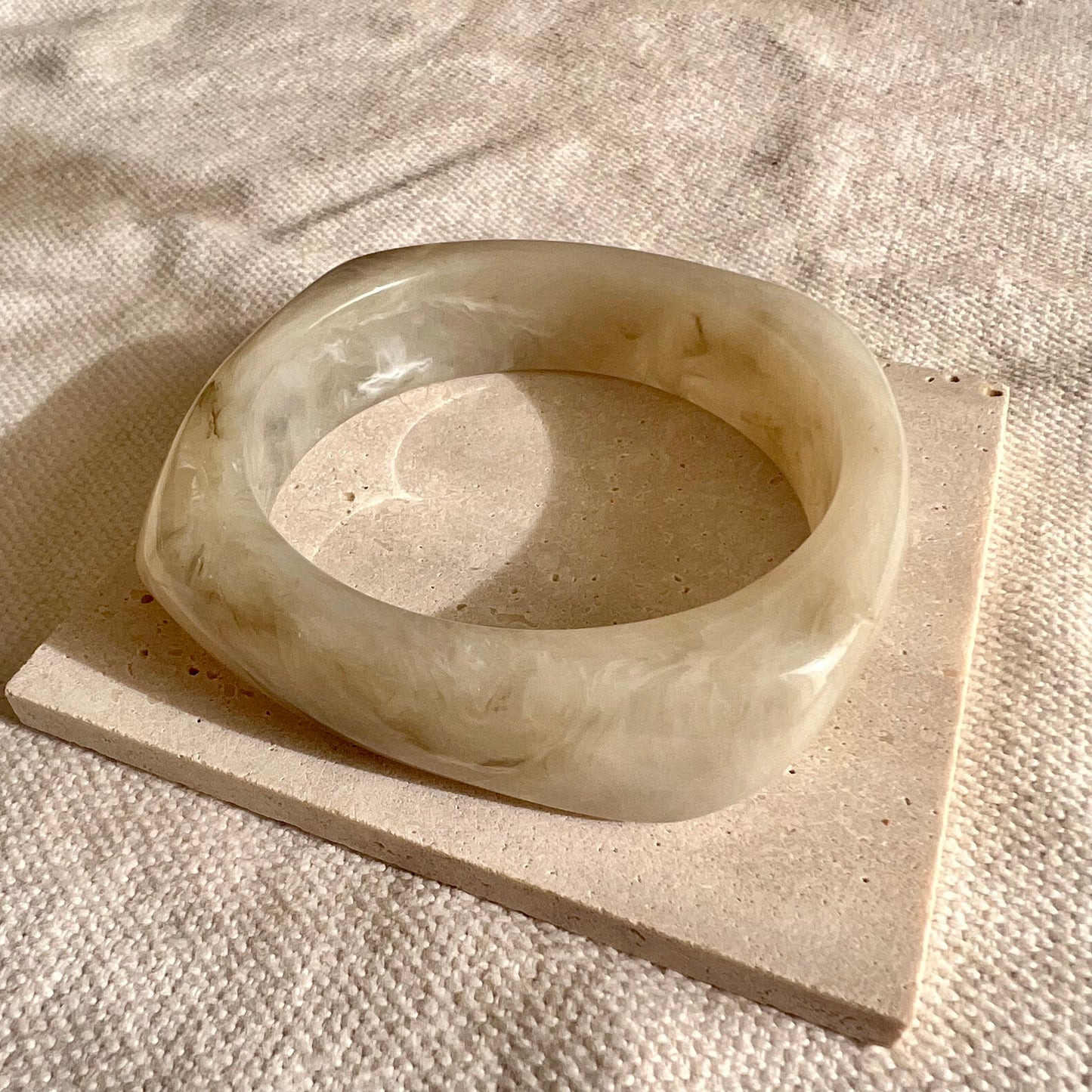 Acrylic Bangle - Almond