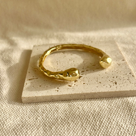 Hammered Open Bangle