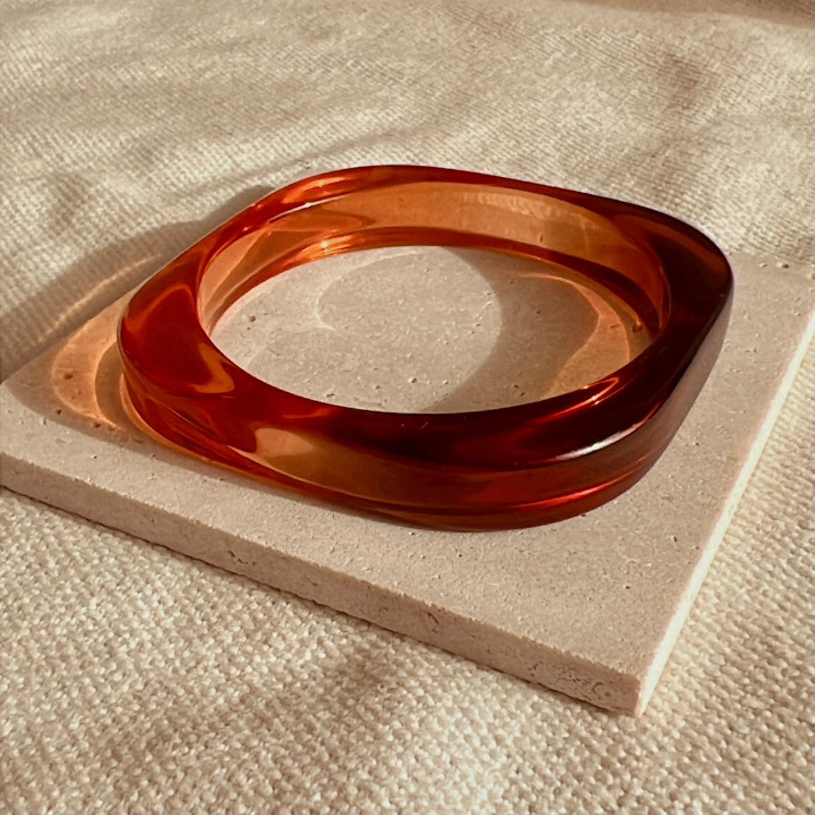 Acrylic Bangle - Caramel