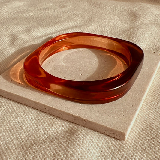 Acrylic Bangle - Caramel