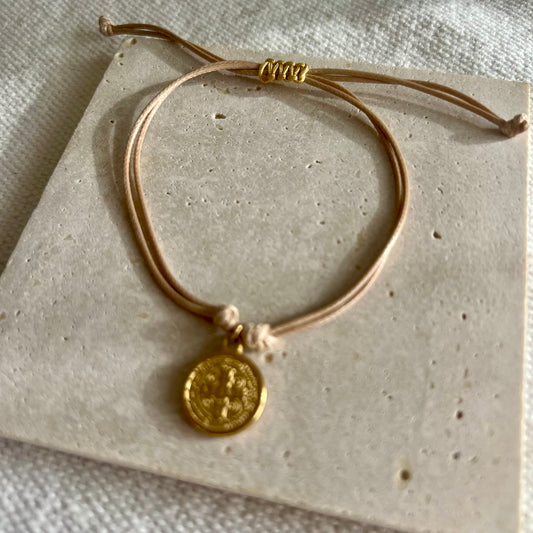 Coin Bracelet - Nude