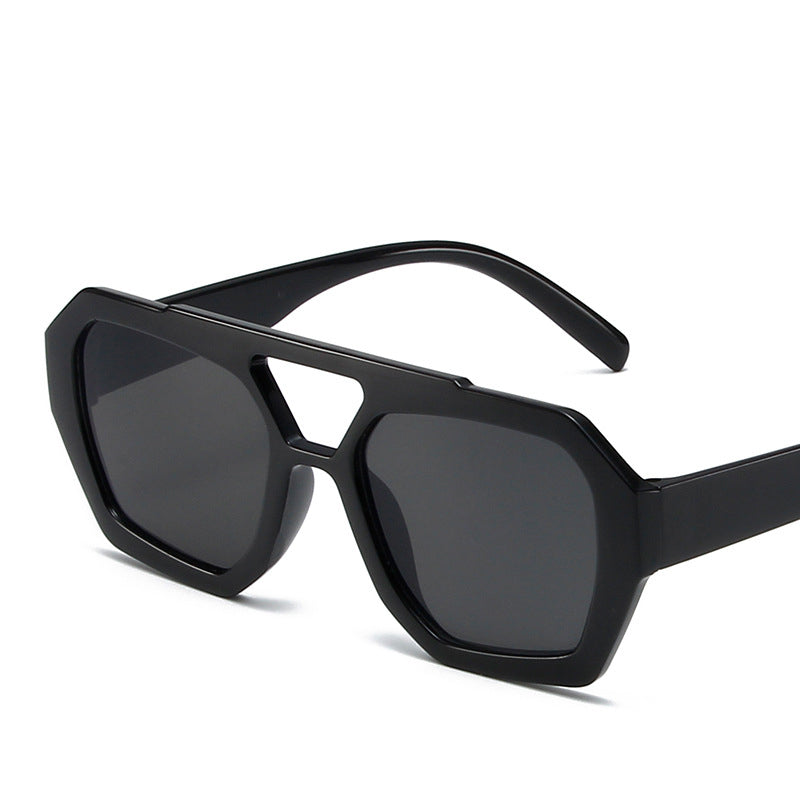 Kendall Double Bridge Sunglasses - Black