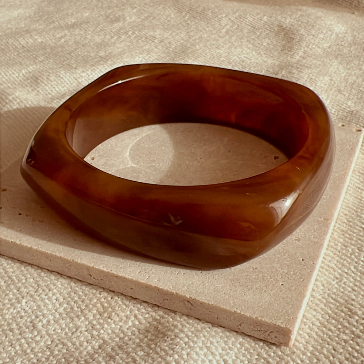 Acrylic Bangle - Coffee