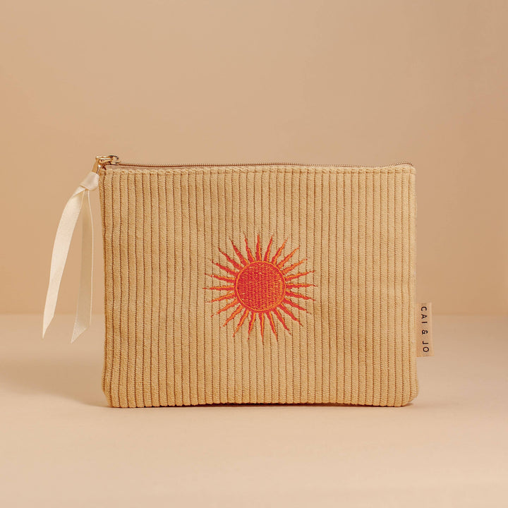 Corduroy Pouch in Pale Ochre